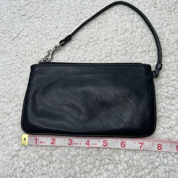 Black Small Faux Leather Wristlet - Picture 5 of 7